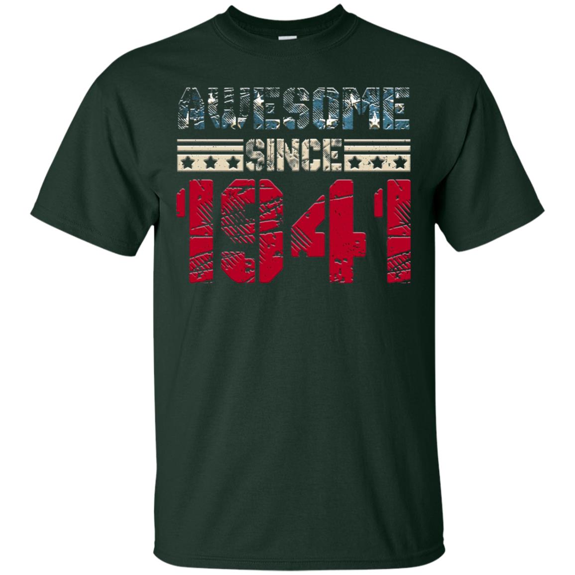 Awesome Since Legends Born In 1941 77 Years Old Birthday Shirt For Dad Or Papa Forest