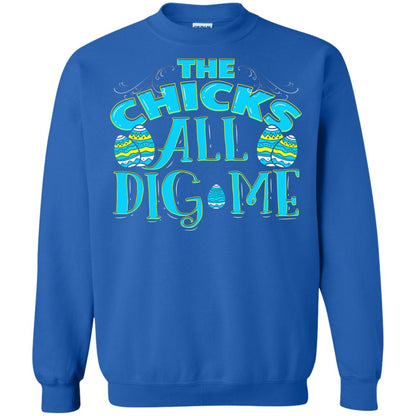 Cute Easter Shirts The Chicks All Dig Me Royal