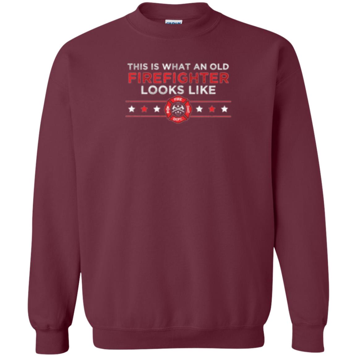 This Is What An Old Firefighter Looks Like T-shirt Maroon