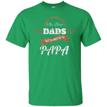 Promoted To Papa Shirt Grandpa Announcement T-shirt Irish Green