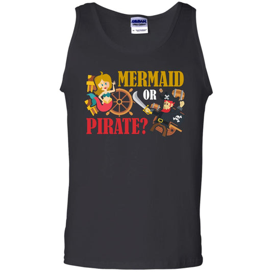 Mermaid Or Pirate Gift Shirt For Boys And Girls Black