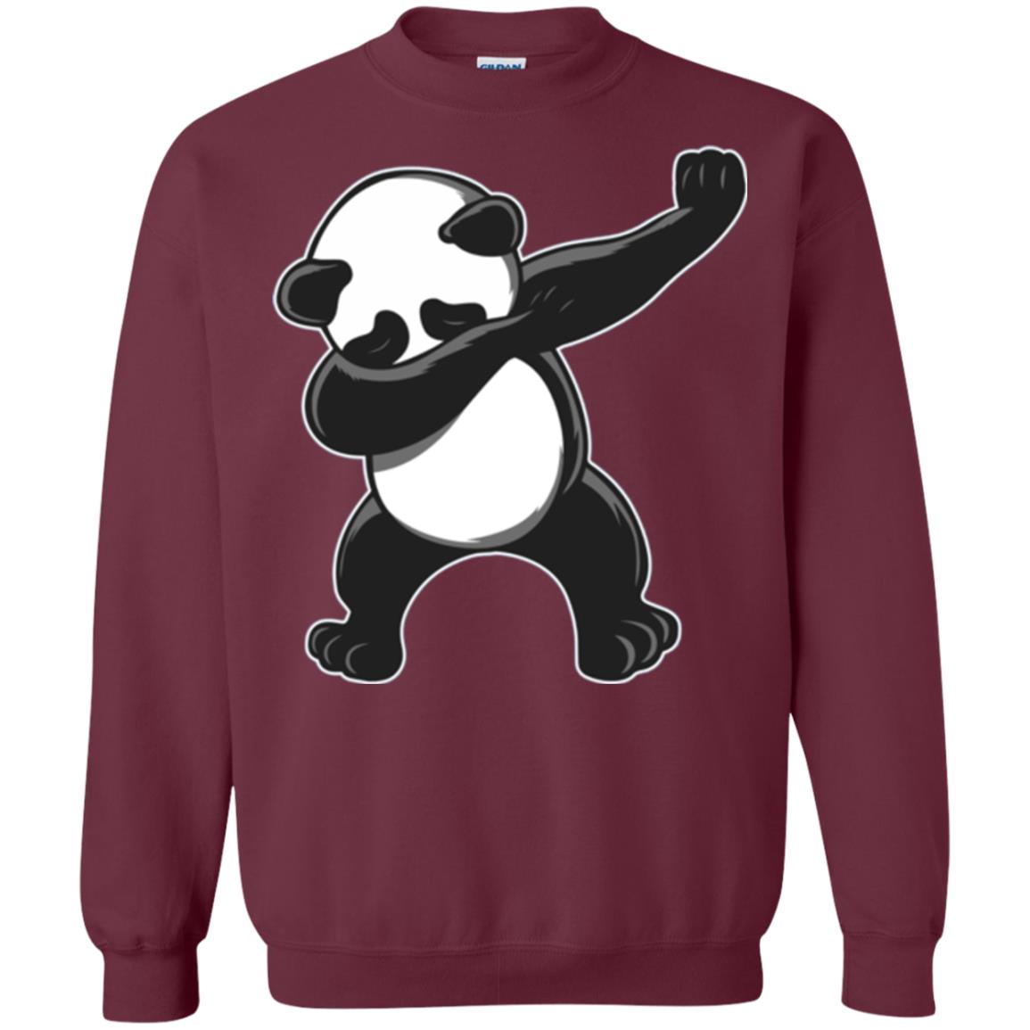 Funny Panda Dab T-shirt Cute Dabbing Panda Maroon