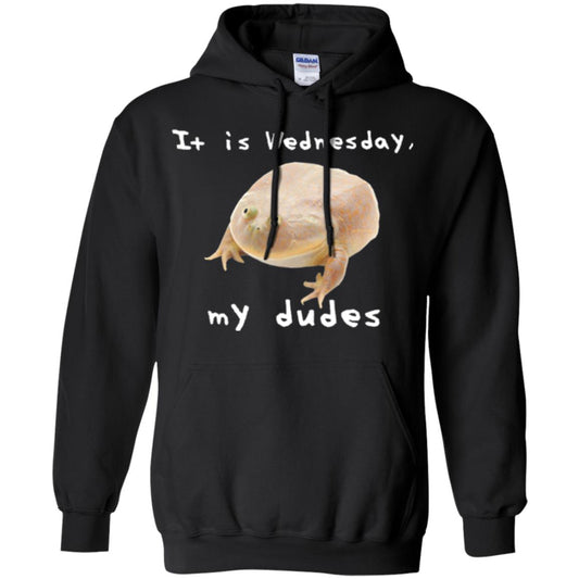 Funny Frog T-shirt It Is Wednesday My Dudes Black