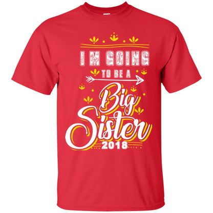 Family T-shirt I'm Going To Be A Big Sister 2018 Red