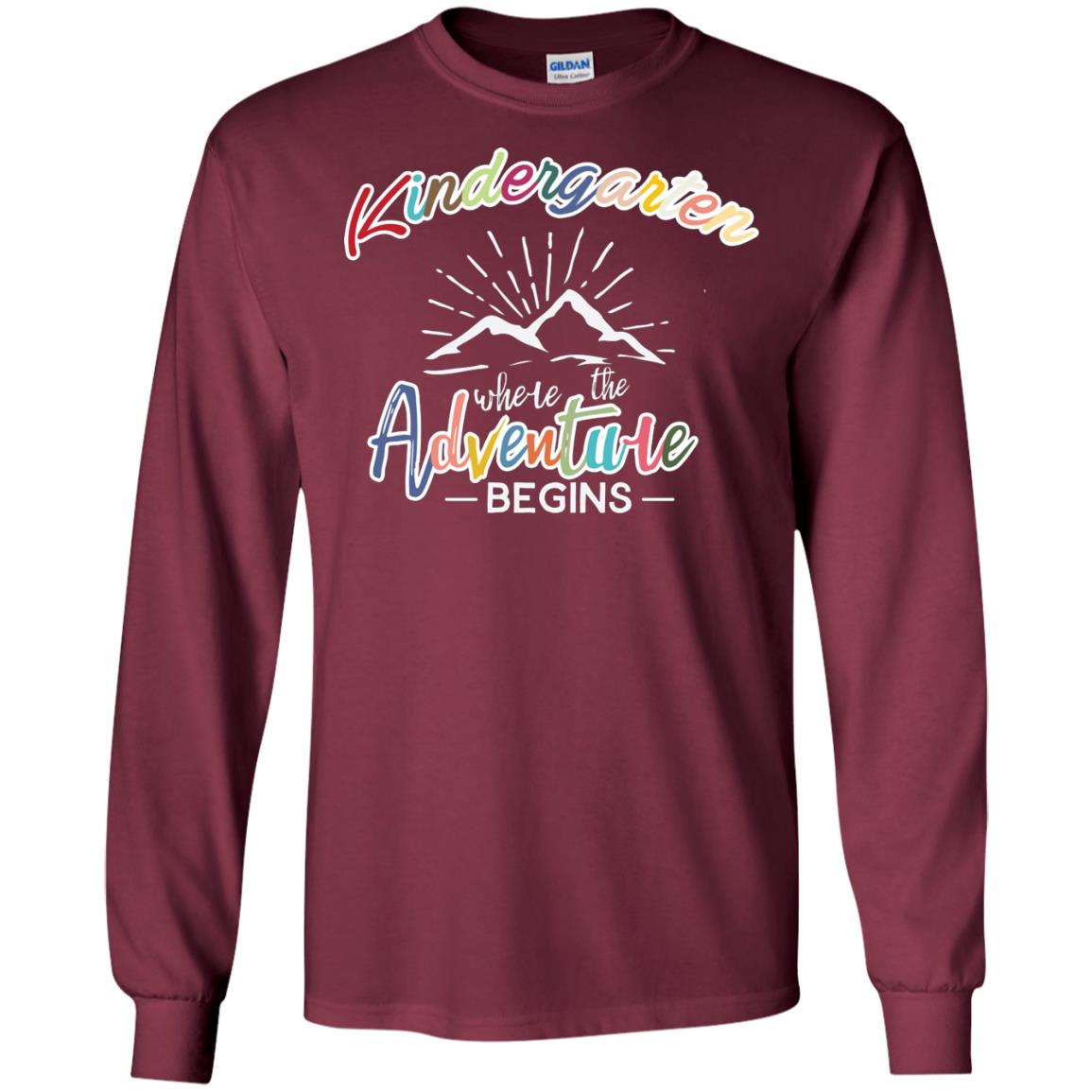 Kindergarten Where The Adventure Begins Shirt Maroon