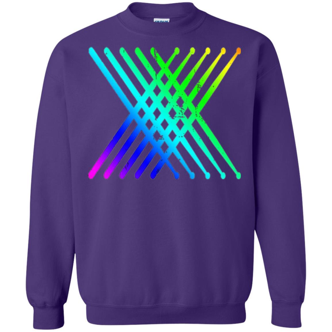 Drummer T-shirt Retro Vintage Drumsticks T-shirt Purple