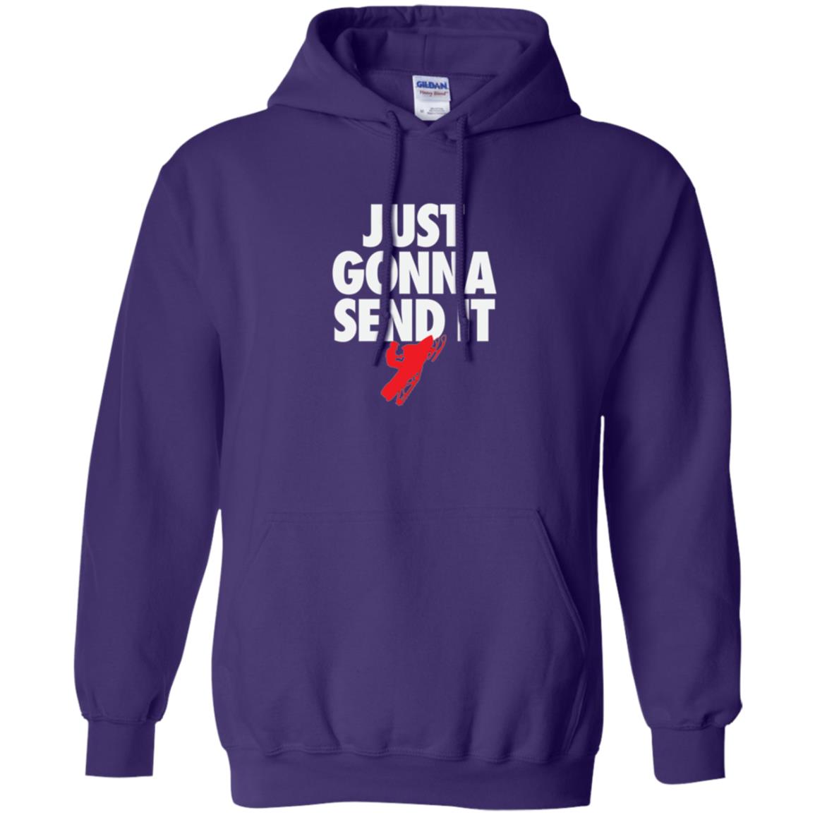 Snowmobile T-shirt Just Gonna Send It T-shirt Purple