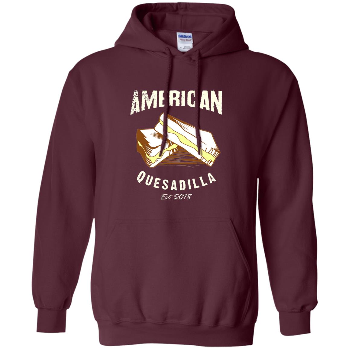 American Quesadilla Est 2018 Grilled Cheese T-shirt Maroon
