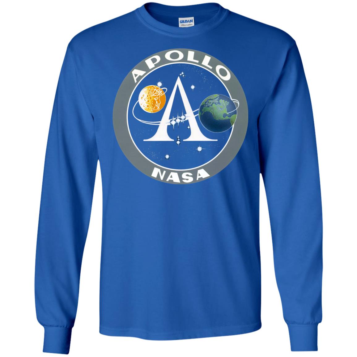Apollo Program Moon Landing Patch Print Nasa Astronomy T-shirt Royal