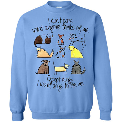Dog Lover T-shirt I Don_t Care What Anyone Thiks Of Me Carolina Blue