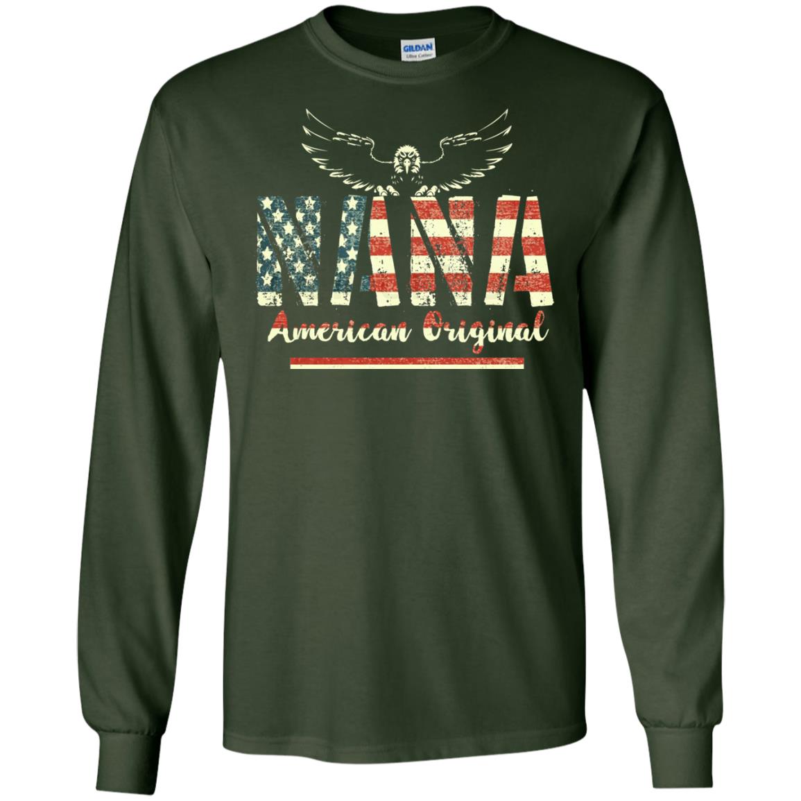 Nana American Original Grandparents T-shirt Forest Green