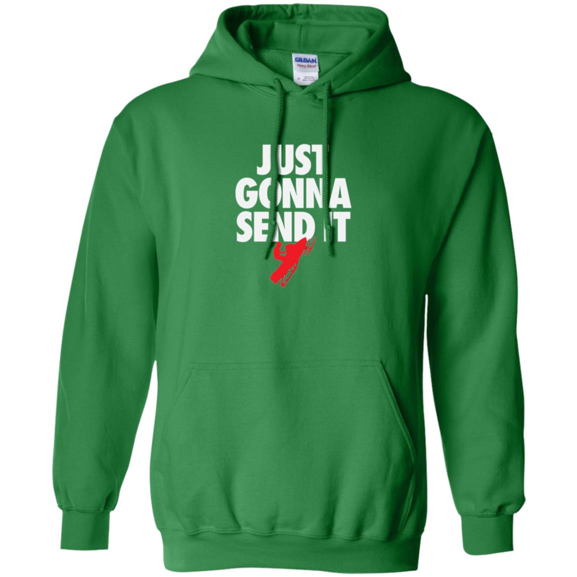Snowmobile T-shirt Just Gonna Send It T-shirt Irish Green