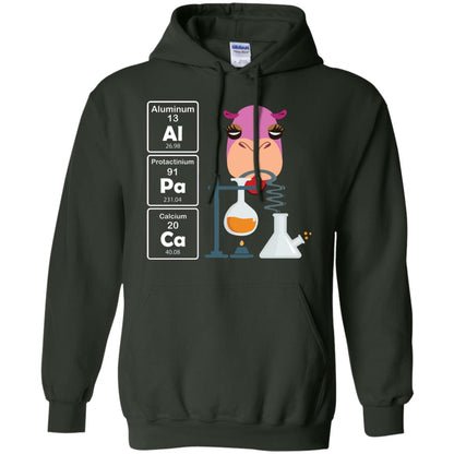 Al-pa-ca Funny Element Chemistry Alpaca Lover Shirt Forest Green