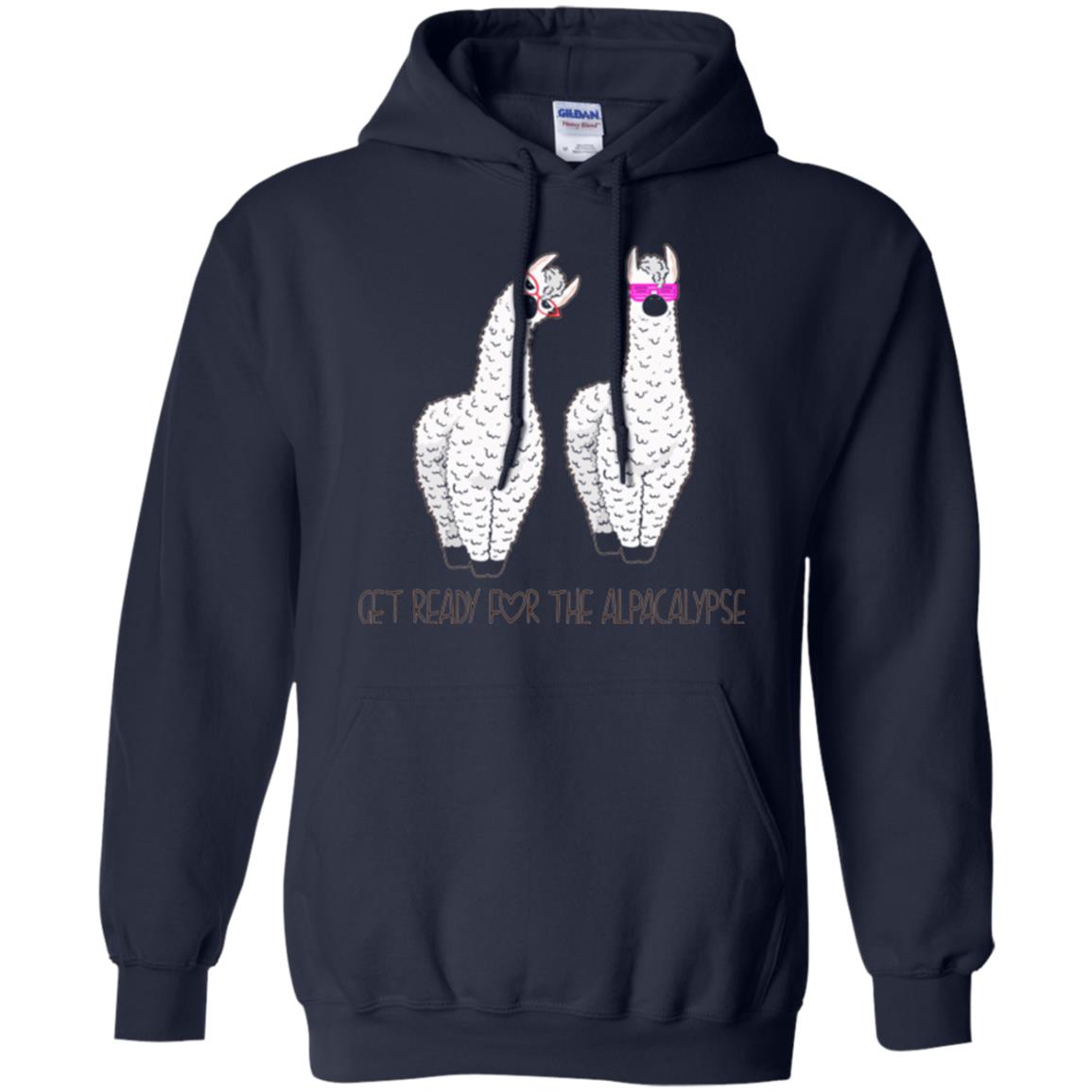 Funny Alpaca T-shirt Get Ready For The Alpacalypse Navy