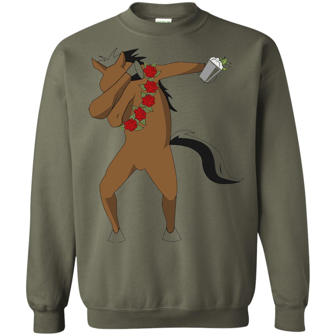 Derby Party 2018 Funny Dabbing Horse Shirt Military Green