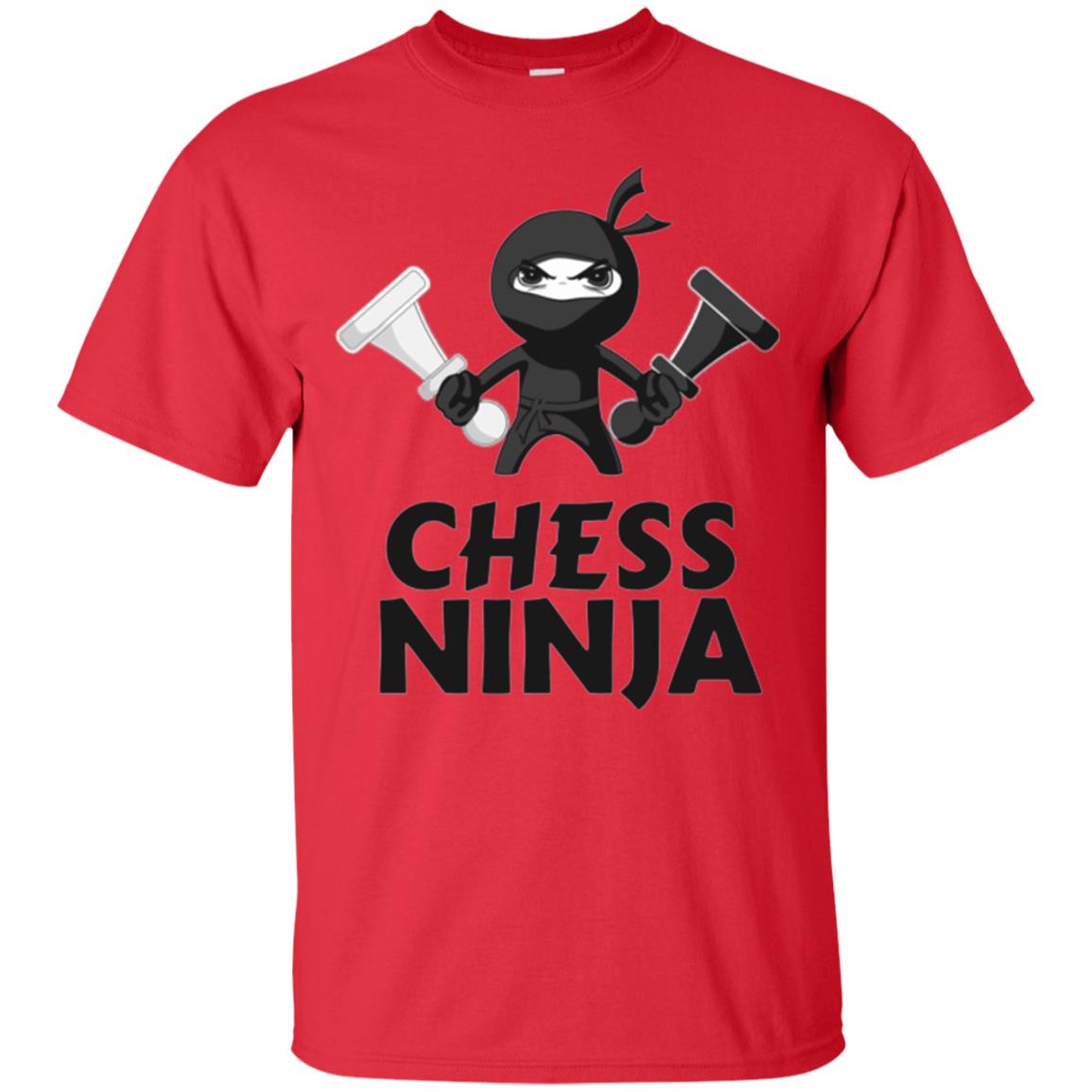 Funny Chess Ninja T-shirt Red