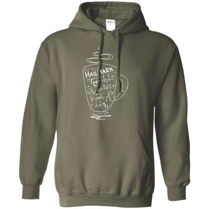 Christmas T-shirt It's A Hallmark Hot Chocolate Kind Of Day Military Green