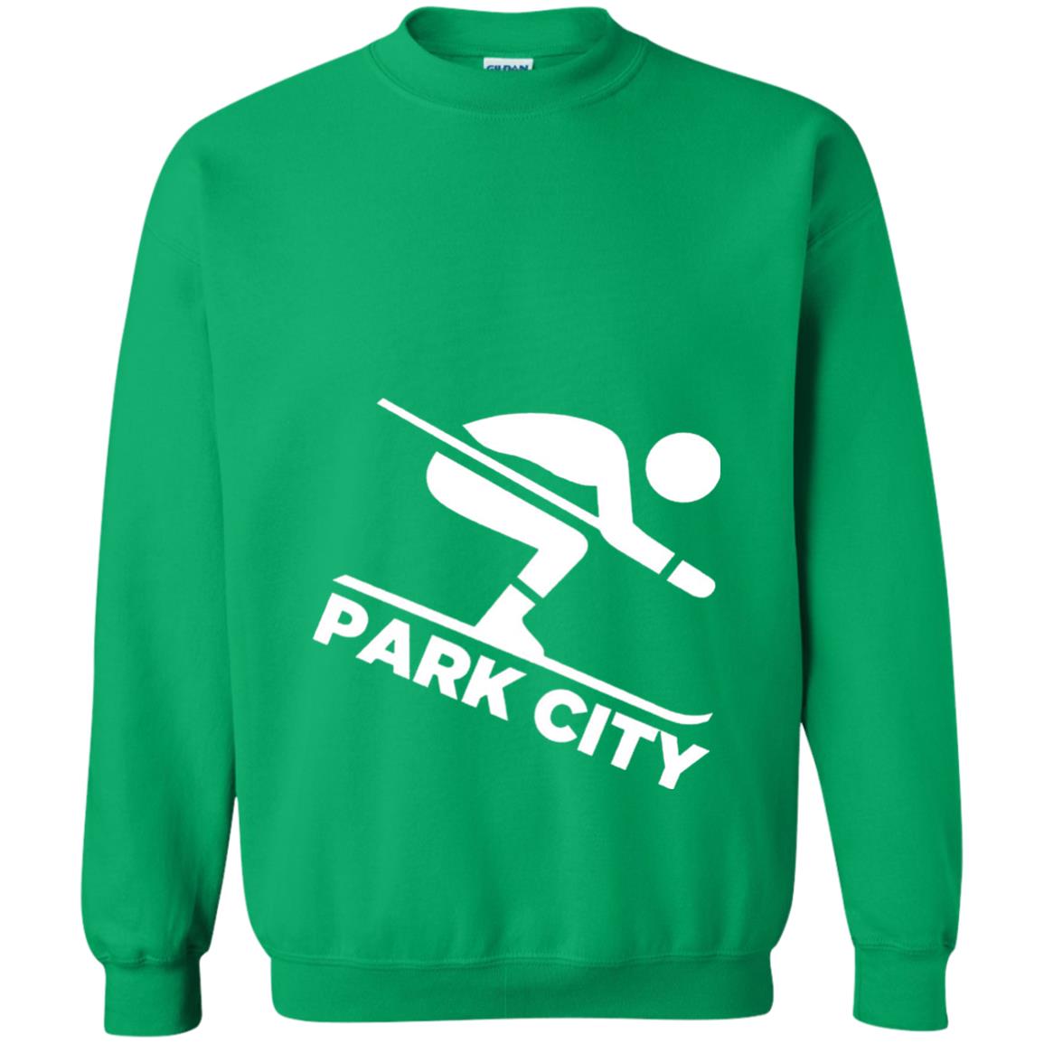 Downhill Skiing T-shirt Park City Utah Irish Green