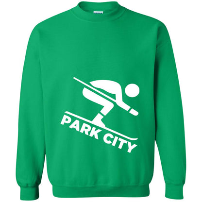 Downhill Skiing T-shirt Park City Utah Irish Green