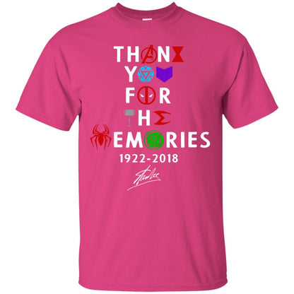 Thank You For The Memories Stan Lee Movie Hero Fan Shirt Heliconia