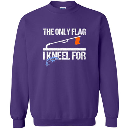 Fisherman T-shirt Ice Fishing Tip Up Flag T-shirt Purple
