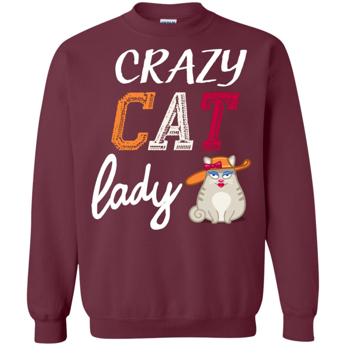 Crazy Cat Lady Chicken Shirt For Girls Womens Maroon