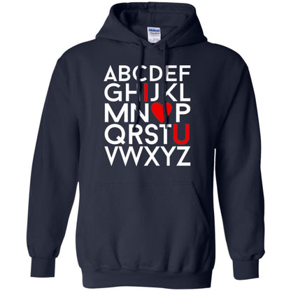 Happy Valentine_s Day Shirt, Alphabel I Love You Navy