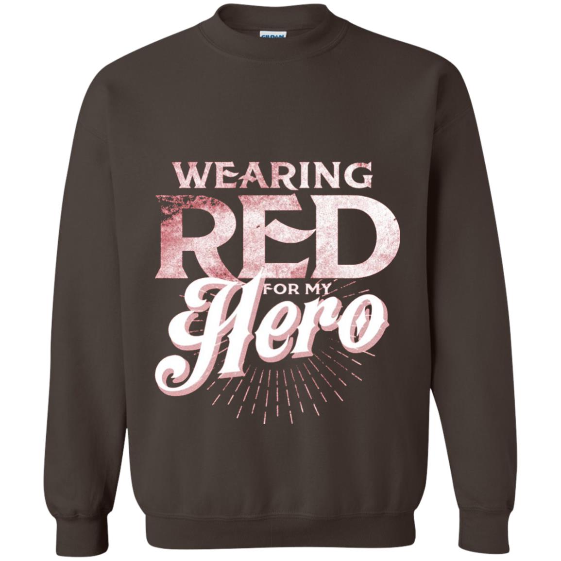 Wearing Red For My Hero Proud Us Army Shirt Dark Chocolate