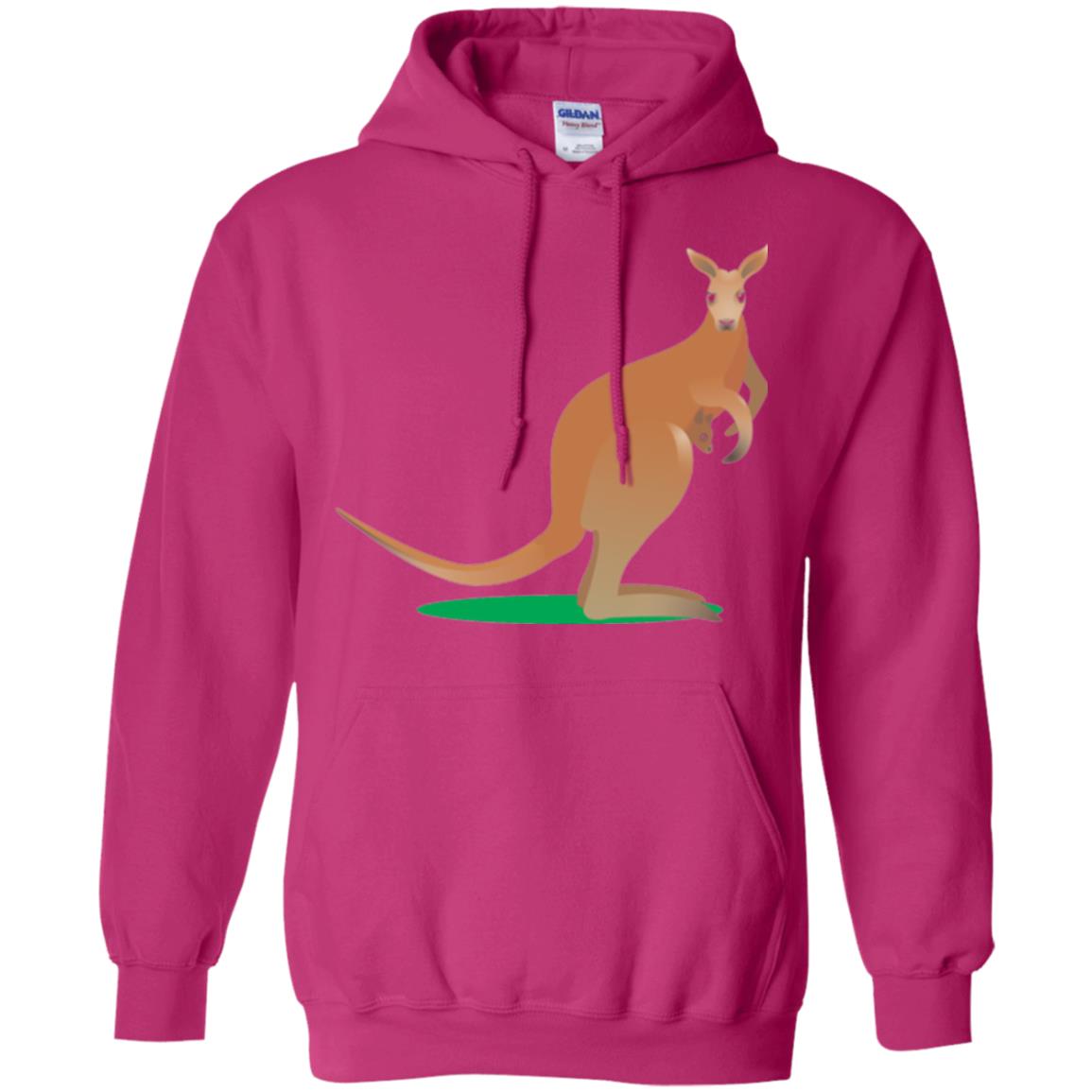 Mom Baby Kangaroo In Pouch Joey T-shirt Heliconia