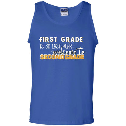First Grade Is So Last Year Welcome To Second Grade Back To School 2019 Shirt Royal