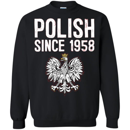 60th Birthday T-shirt Polish Since 1958 Black