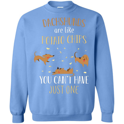 Dachshunds Are Like Potato Chips You Can't Have Just One Shirt Carolina Blue