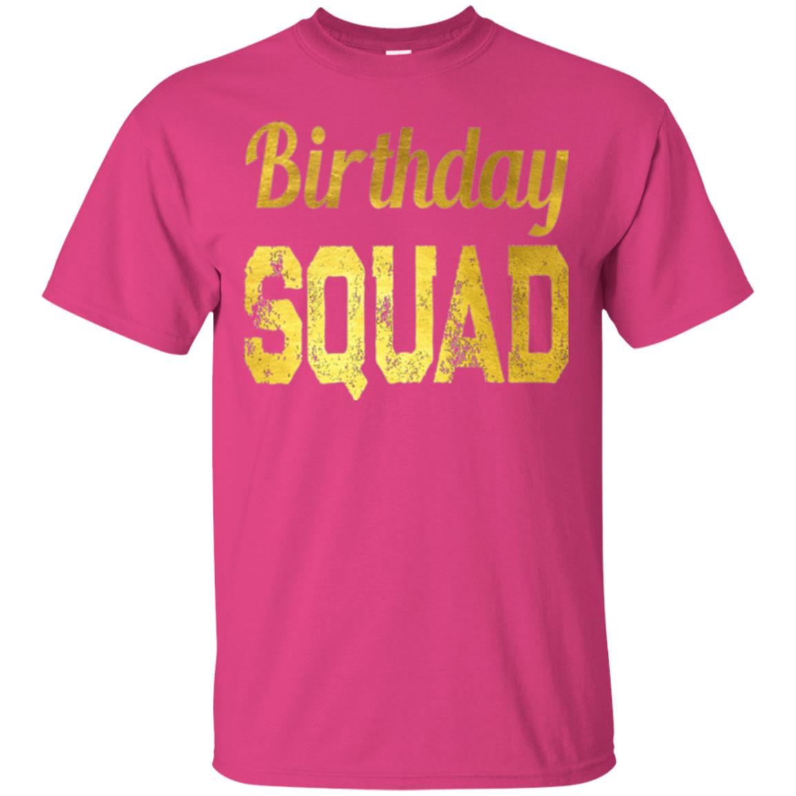 Birthday Squad Gold T-shirt Heliconia