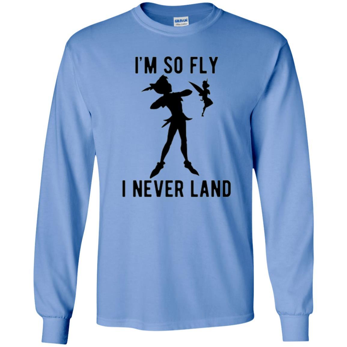 Film T-shirt Tinker Bell I'm So Fly I Never Land Carolina Blue
