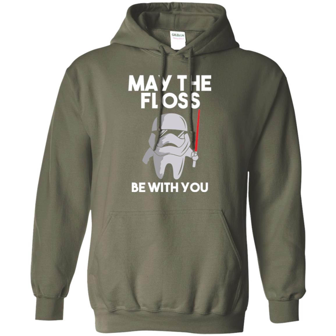 Dentist T-shirt May The Floss Be With You T-shirt Military Green