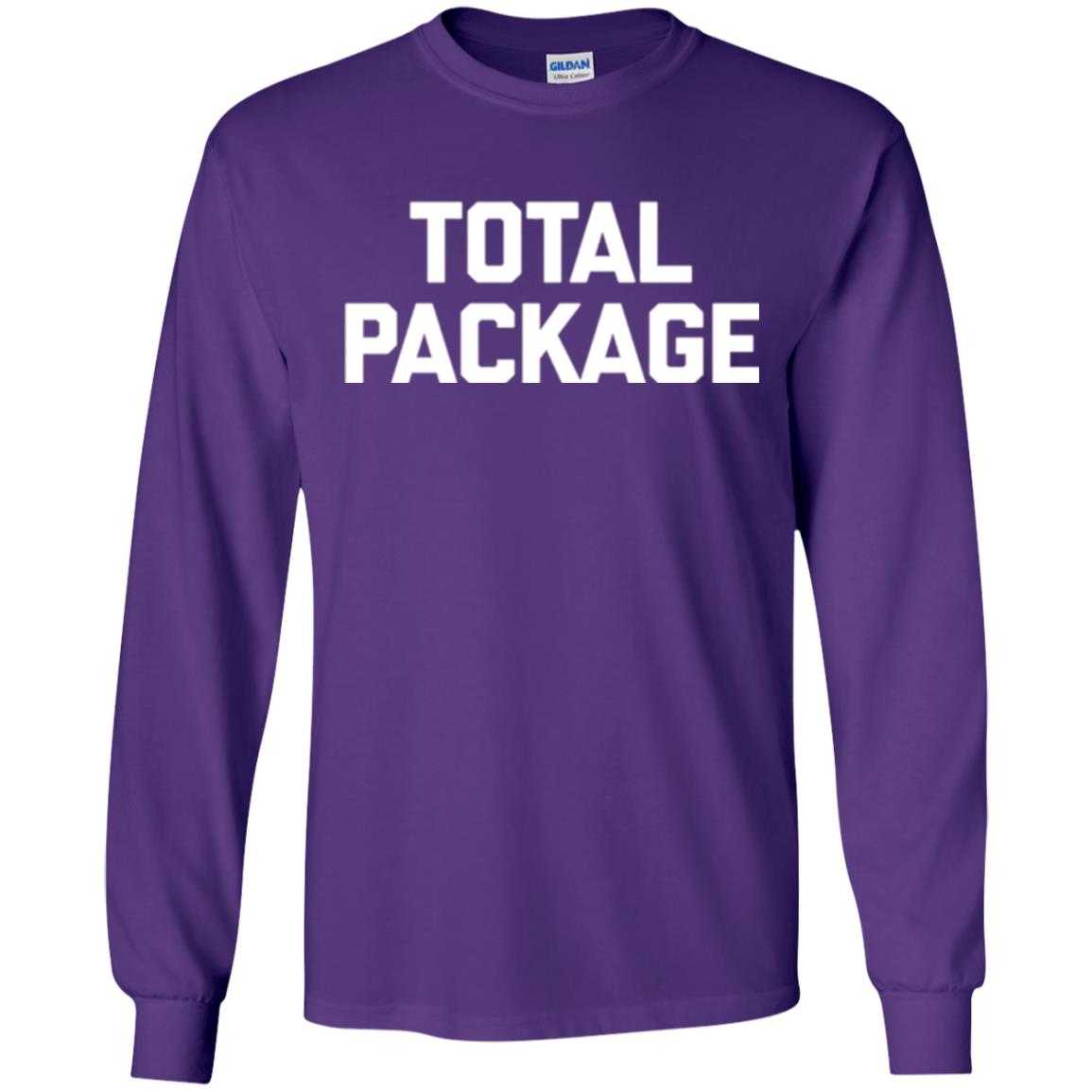 Novelty Humor T-shirt Total Package Purple
