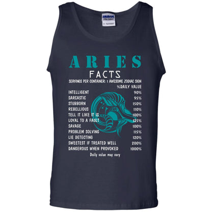 Aries Facts 1 Awesome Zodiac Sign Gift Shirt For Aries Horoscope Navy