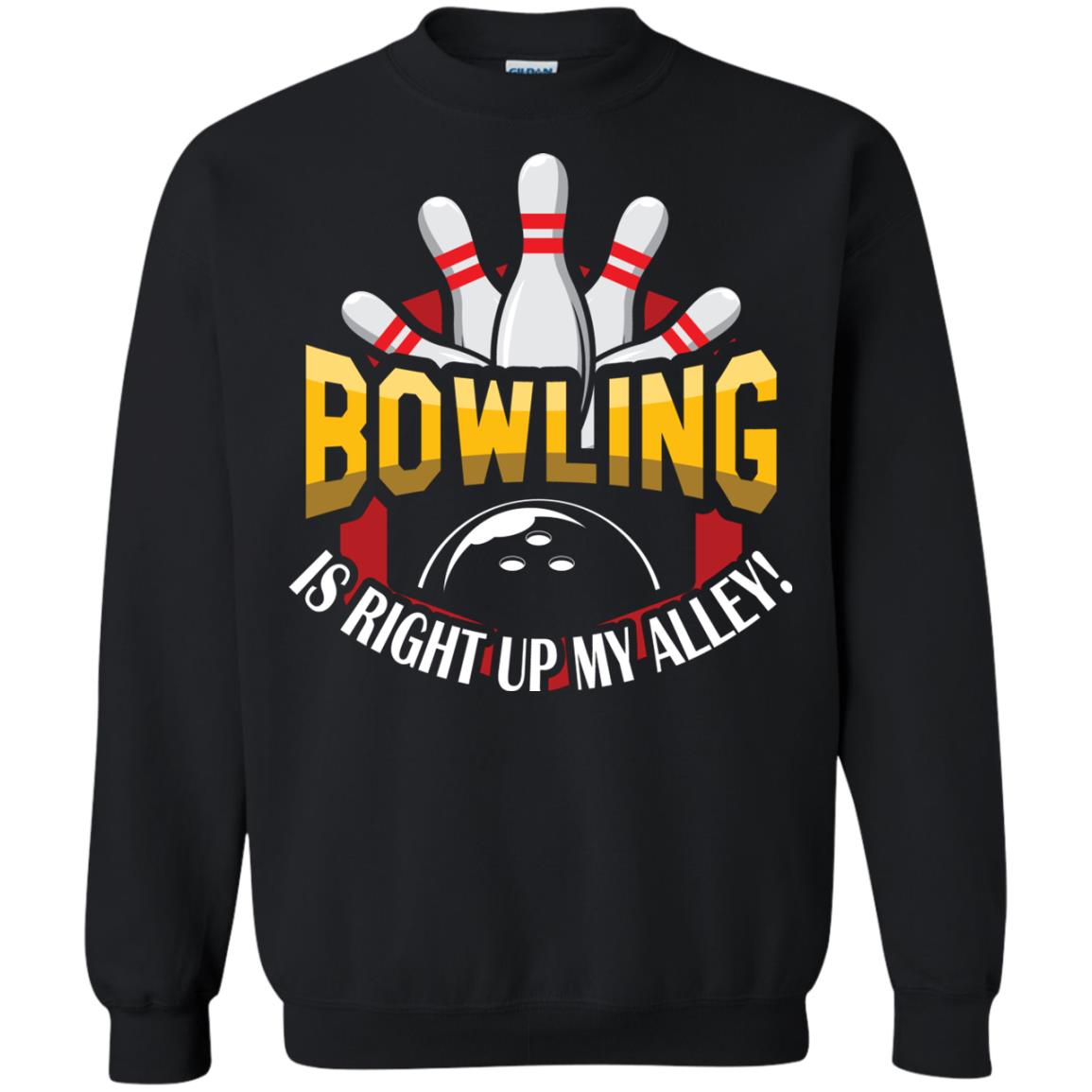 Bowler T-shirt Bowling Is Right Up My Alley Black