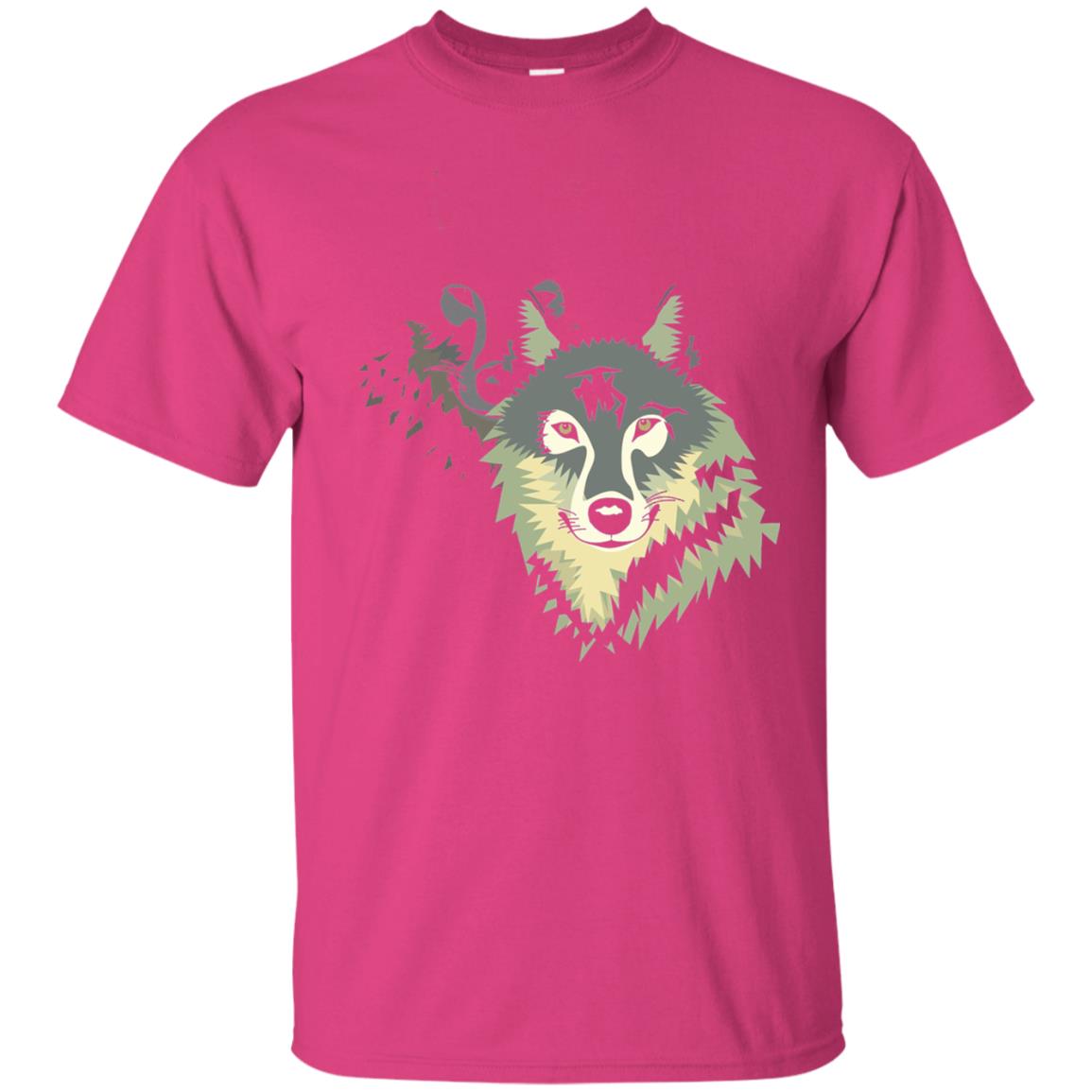 Wolf Pack Dog Painted Animal Lovers T-shirt Heliconia