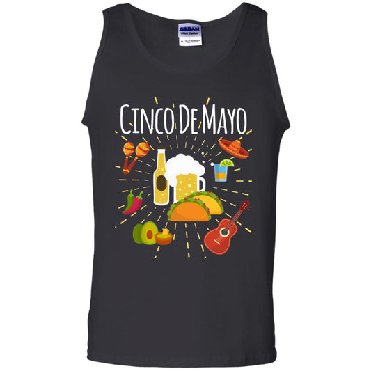 Cinco De Mayo Beer Tacos Guitar Mexico Shirt Black