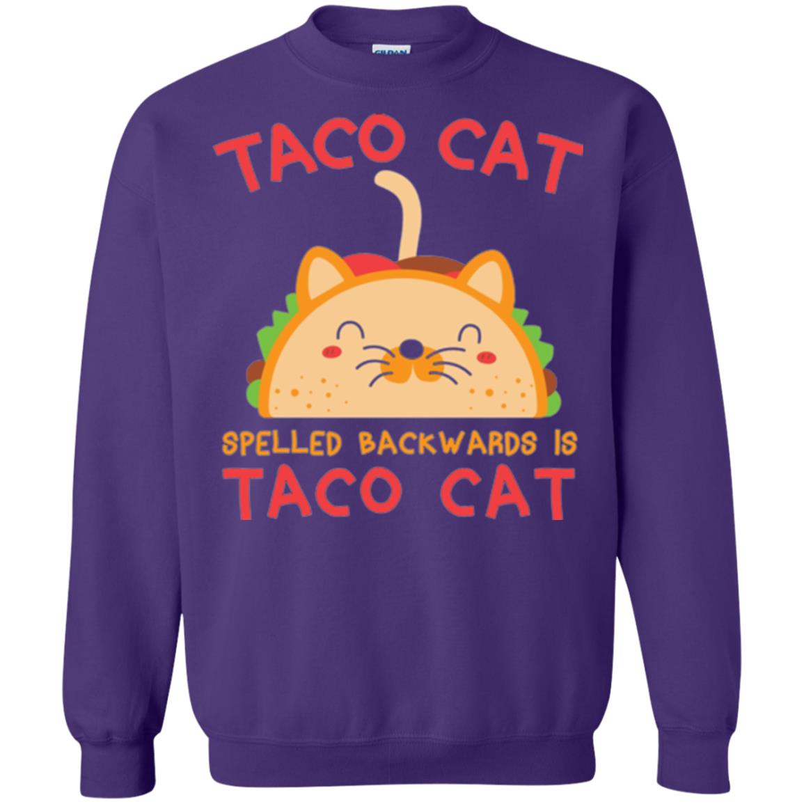 Taco Cat T-shirt Spelled Backwards Is Taco Cat Purple