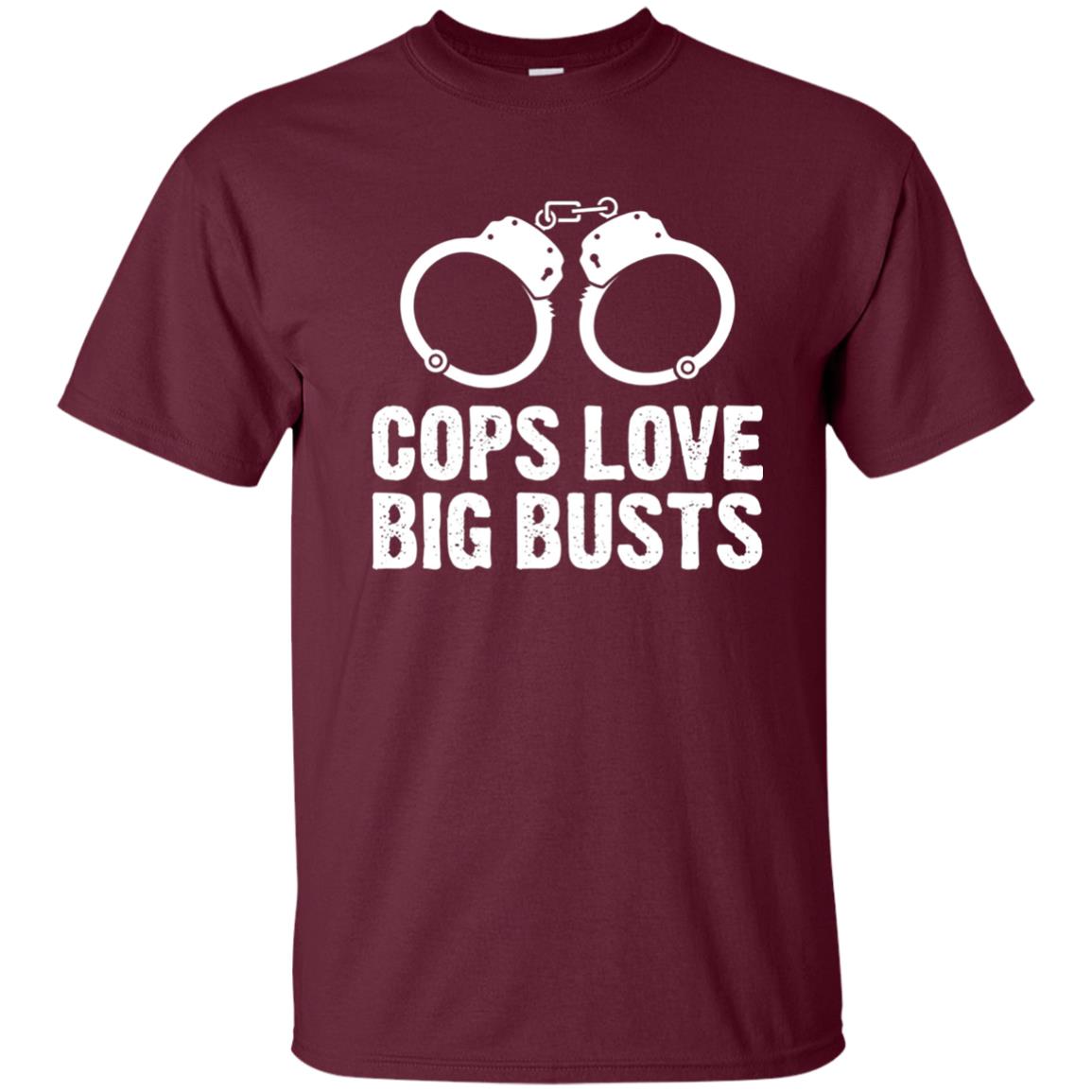 Cops Love Big Busts Usa Police Shirt Maroon
