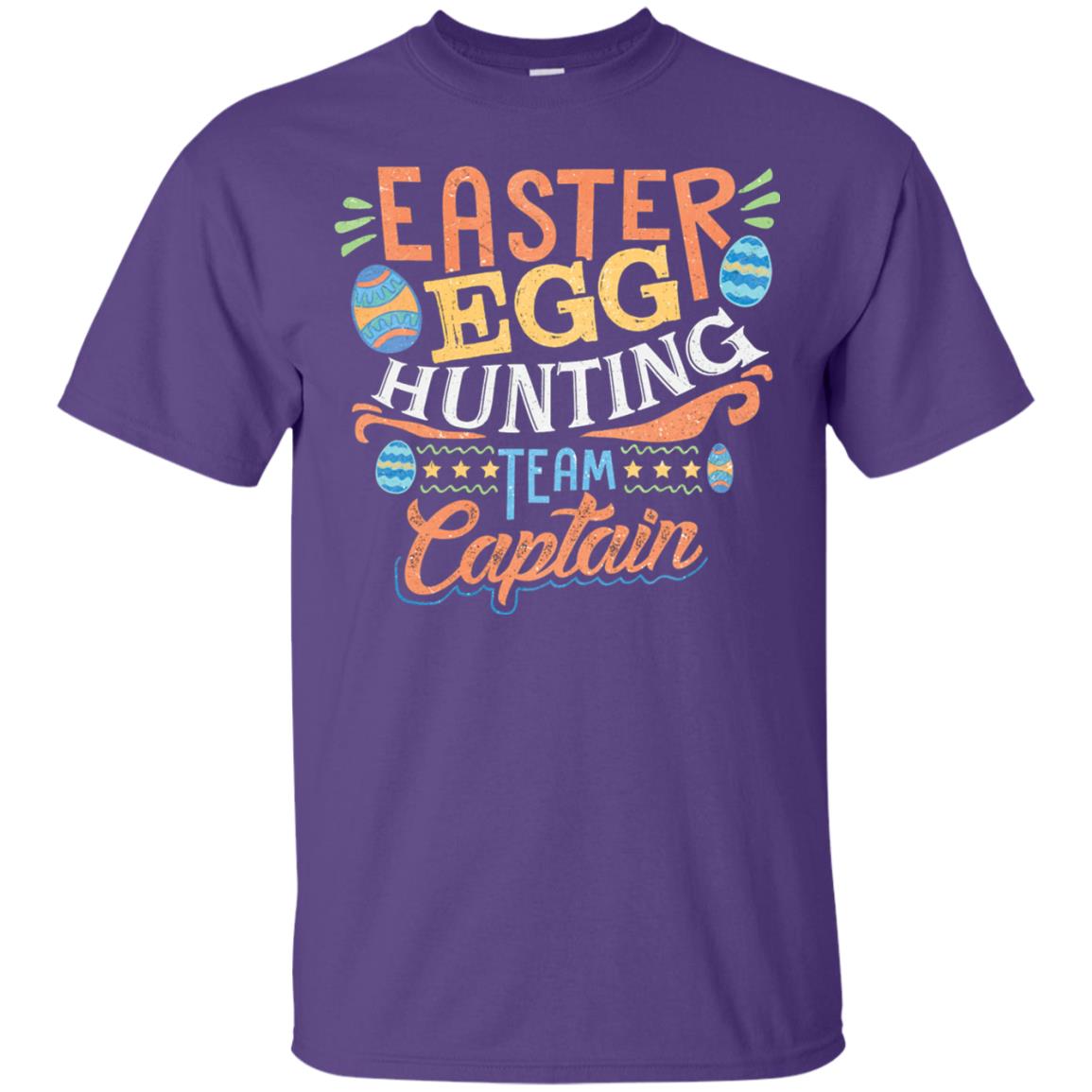 Easter Egg Hunting Team Captain Paschasunday Easter T-shirt Purple