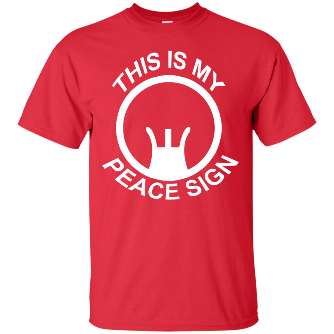 This Is My Peace Sign Shirt Red