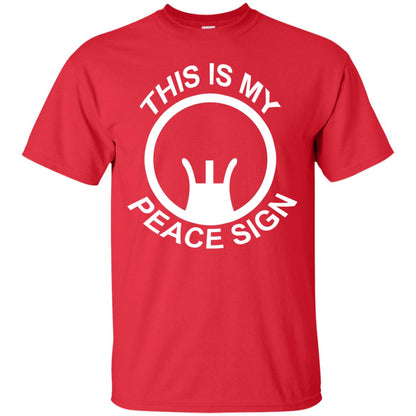 This Is My Peace Sign Shirt Red