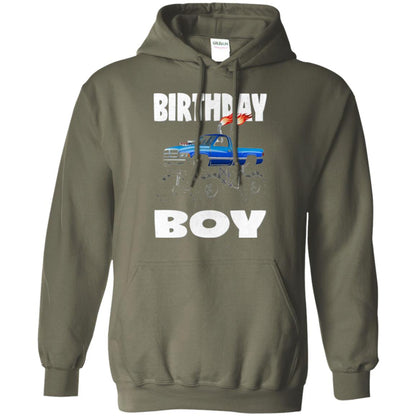 Monster Truck T-shirt Birthday Boy Vintage Military Green
