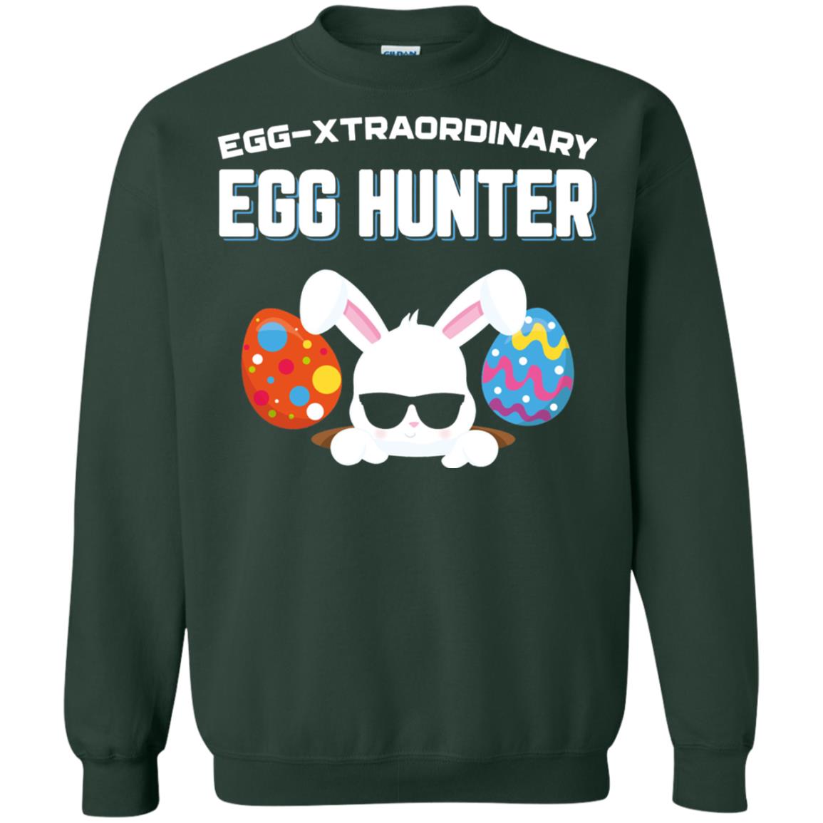 Egg-xtraordinary Egg Hunter Easter Shirt Forest Green