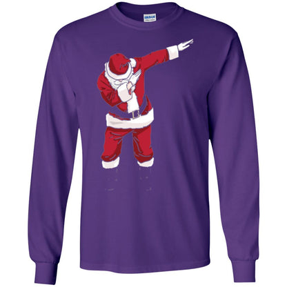 Christmas T-shirt Dabbing Santa Purple