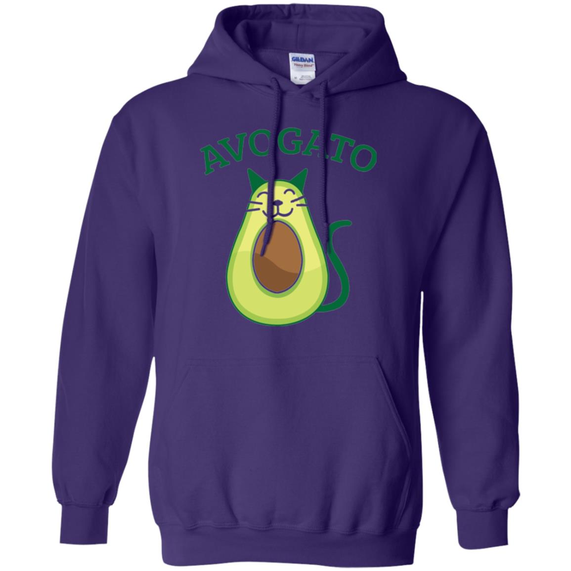 Avogato Avocado Cat Kitty Funny Meow T-shirt Purple