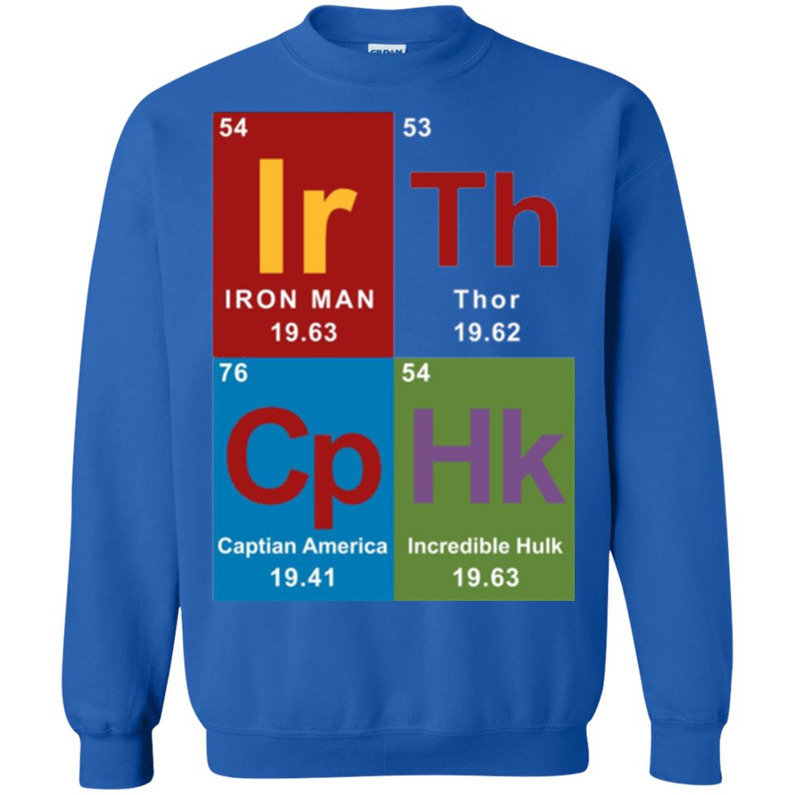 Marvel Avengers Periodic Table Elements T-shirt Royal